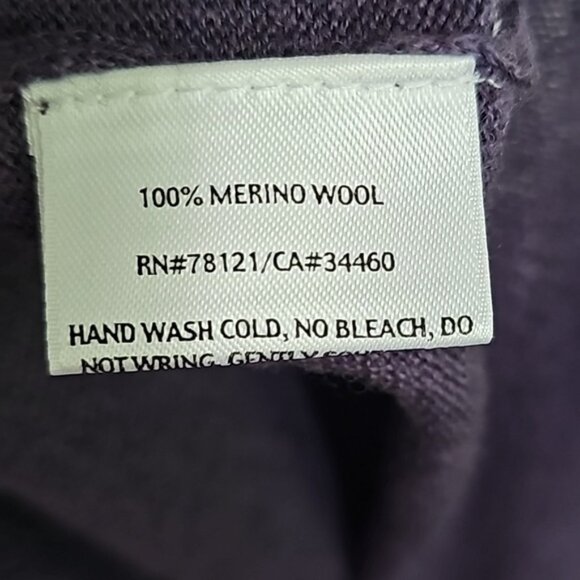 LAST CHANCE - Eileen Fisher Merino Jersey Box Top in Grape - Picture 9 of 9